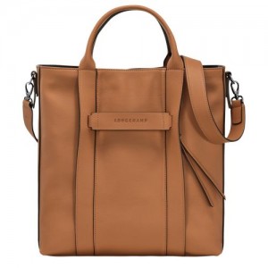 Longchamp 3D L Tote Leather Håndveske Dame Natural | NOIL9041