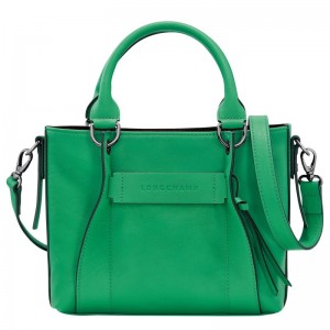 Longchamp 3D S Leather Håndveske Dame Grønn | NOZU9120