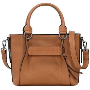 Longchamp 3D S Leather Håndveske Dame Natural | NOLI9119