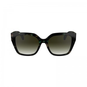 Longchamp Acetate Solbriller Dame Grønn | NOFD7891