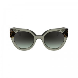 Longchamp Acetate Solbriller Dame Olivengrønne | NOZU7937