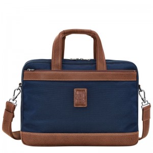Longchamp Boxford L Recycled canvas Stresskoffert Herre Blå | NOTC7640