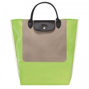 Longchamp Cabas M Tote Canvas Håndveske Dame Grønn Lyse | NOMQ9178