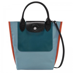Longchamp Cabas XS Tote Canvas Håndveske Dame Blå | NOZU9172
