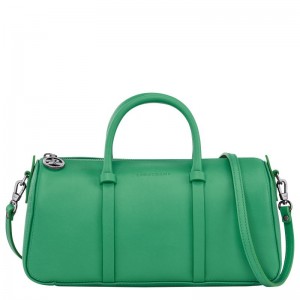 Longchamp Daylong M Leather Håndveske Dame Grønn | NOHA9137