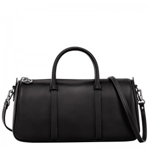Longchamp Daylong M Leather Håndveske Dame Svarte | NOKO9135