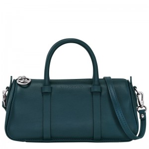Longchamp Daylong S Leather Håndveske Dame Blå | NOZU9133