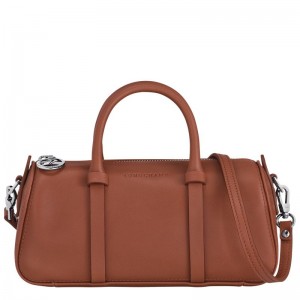 Longchamp Daylong S Leather Håndveske Dame Cognac | NOXY9132