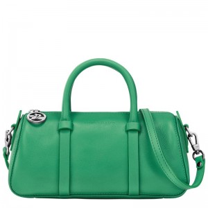 Longchamp Daylong S Leather Håndveske Dame Grønn | NOVR9130
