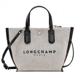 Longchamp Essential XS Canvas Håndveske Dame Ecru | NOCT9027