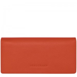 Longchamp Le FoulonnÉ Continental Leather Lommebok Dame Paprika | NOEB8578