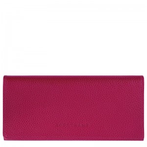 Longchamp Le FoulonnÉ Continental Leather Lommebok Dame Beetroot | NONW8556