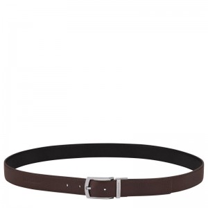 Longchamp Le FoulonnÉ Leather Belte Herre Svarte | NOPJ7082