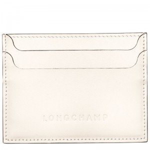 Longchamp Le FoulonnÉ Leather Kortholder Dame Ecru | NOTC8533