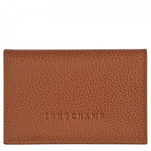 Longchamp Le FoulonnÉ Leather Kortholder Dame Caramel | NOAH8518