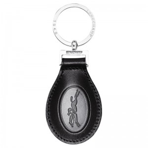 Longchamp Le FoulonnÉ Leather Nøkkelringer Herre Svarte | NOTC7276