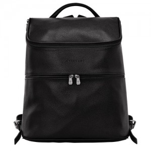 Longchamp Le FoulonnÉ Leather Ryggsekker Dame Svarte | NOOK8745