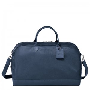 Longchamp Le FoulonnÉ M Leather Reiseveske Dame Marineblå | NOYX8315
