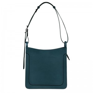 Longchamp Le FoulonnÉ S Hobo Leather Skulderveske Dame Blå | NOSG8881
