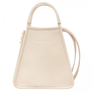 Longchamp Le FoulonnÉ S Leather Håndveske Dame Paper | NOPJ9162