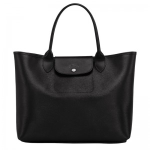Longchamp Le Pliage City L Tote Canvas Håndveske Dame Svarte | NOTC9252