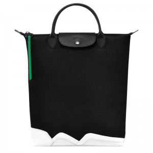 Longchamp Le Pliage Collection M Tote Canvas Håndveske Dame Svarte | NOWN9255