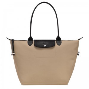 Longchamp Le Pliage Energy L Tote Recycled canvas Skulderveske Dame Clay | NOTC8897