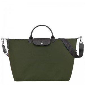 Longchamp Le Pliage Energy S Recycled canvas Reiseveske Dame Khaki | NOFD8334
