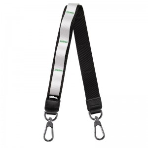 Longchamp Le Pliage Energy Shoulder strap Canvas Accessories Dame Svarte Hvite | NOAH8643