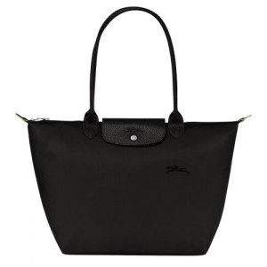 Longchamp Le Pliage Green L Tote Recycled canvas Skulderveske Dame Svarte | NOBE8817