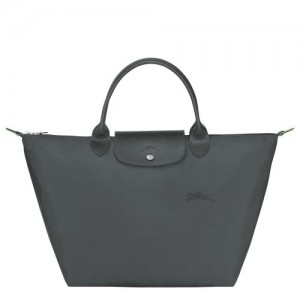 Longchamp Le Pliage Green M Recycled canvas Håndveske Dame Graphite | NODF9061