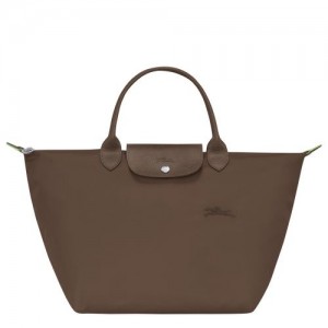 Longchamp Le Pliage Green M Recycled canvas Håndveske Dame Terra | NOAH9059