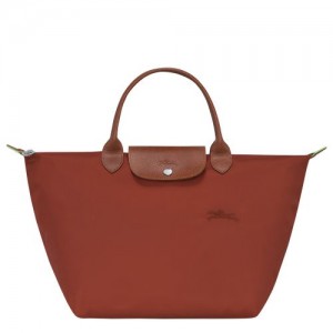Longchamp Le Pliage Green M Recycled canvas Håndveske Dame Chestnut | NOIL9056