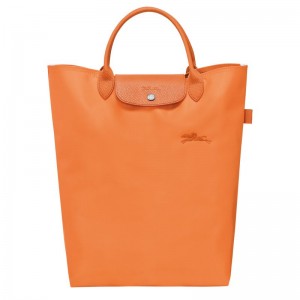 Longchamp Le Pliage Green M Tote Canvas Håndveske Dame Oransje | NOKO9239