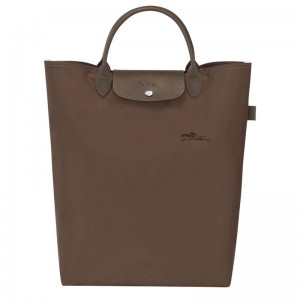 Longchamp Le Pliage Green M Tote Canvas Håndveske Dame Terra | NOLI9238