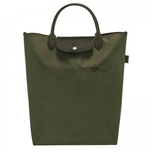 Longchamp Le Pliage Green M Tote Canvas Håndveske Dame Forest | NOZU9237