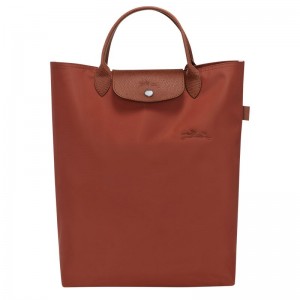 Longchamp Le Pliage Green M Tote Canvas Håndveske Dame Chestnut | NOXY9236