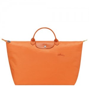 Longchamp Le Pliage Green S Recycled canvas Reiseveske Dame Oransje | NOFD8282