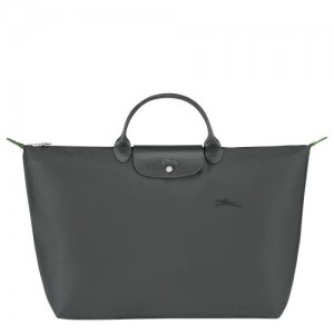 Longchamp Le Pliage Green S Recycled canvas Reiseveske Dame Graphite | NODF8281