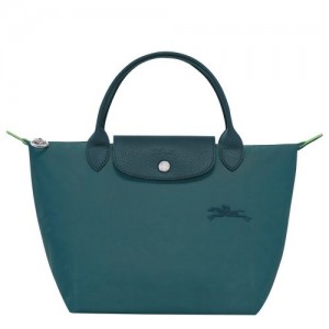 Longchamp Le Pliage Green S Recycled canvas Håndveske Dame Påfugl | NOYX9054