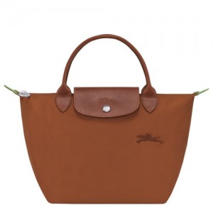 Longchamp Le Pliage Green S Recycled canvas Håndveske Dame Cognac | NOWN9050