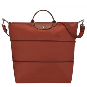 Longchamp Le Pliage Green expandable Recycled canvas Reiseveske Dame Chestnut | NOWN8270
