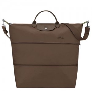 Longchamp Le Pliage Green expandable Recycled canvas Reiseveske Dame Terra | NOWN8267