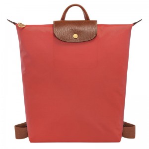 Longchamp Le Pliage Original M Canvas Ryggsekker Dame Tomato | NOXY8768