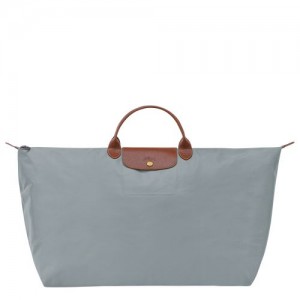 Longchamp Le Pliage Original M Recycled canvas Reiseveske Dame Steel | NOMQ8295