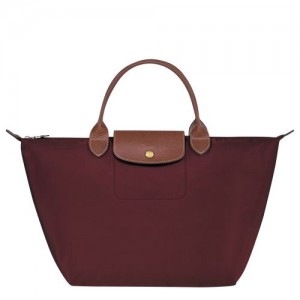 Longchamp Le Pliage Original M Recycled canvas Håndveske Dame Burgunder | NONW9076