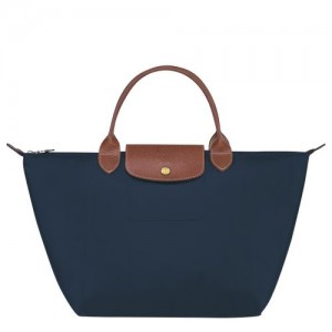 Longchamp Le Pliage Original M Recycled canvas Håndveske Dame Marineblå | NOBE9072