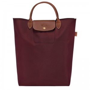 Longchamp Le Pliage Original M Tote Canvas Håndveske Dame Burgunder | NOPJ9247