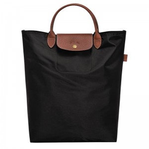Longchamp Le Pliage Original M Tote Canvas Håndveske Dame Svarte | NOGS9242