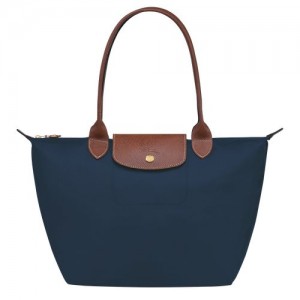 Longchamp Le Pliage Original M Tote Recycled canvas Skulderveske Dame Marineblå | NOOK8797